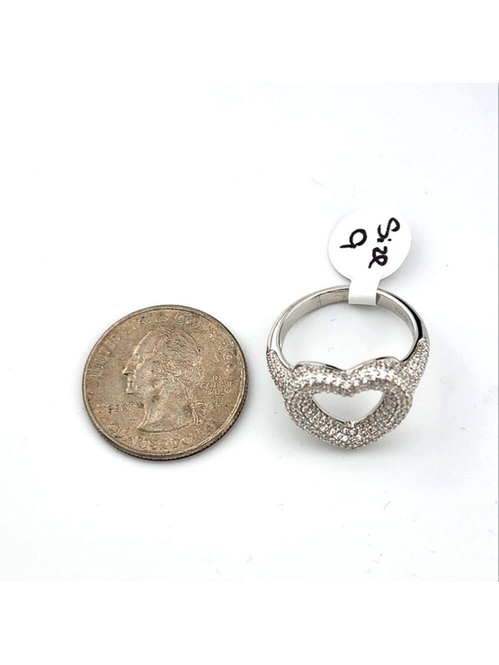 Elegant 925 Sterling Silver Heart Ring – Polished & Chic Design - Picture 11 of 11